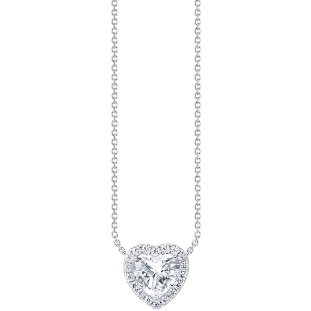 Thomas Sabo Necklace Heart Shape Halo White Zirconia Silver KE2280-051-14