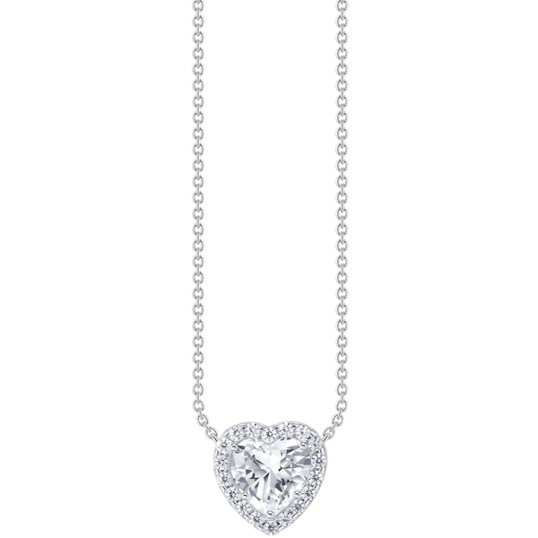 Thomas Sabo Necklace Heart Shape Halo White Zirconia Silver KE2280-051-14
