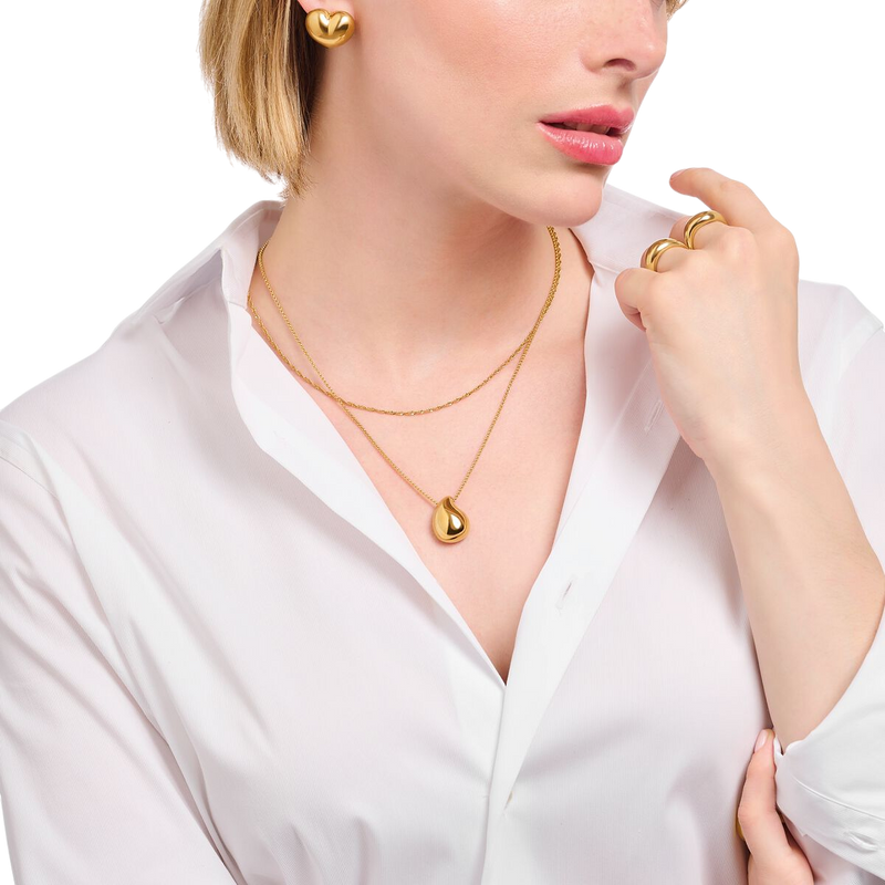 Thomas Sabo Necklace Organic Drop Shape Gold KE2281-413-39