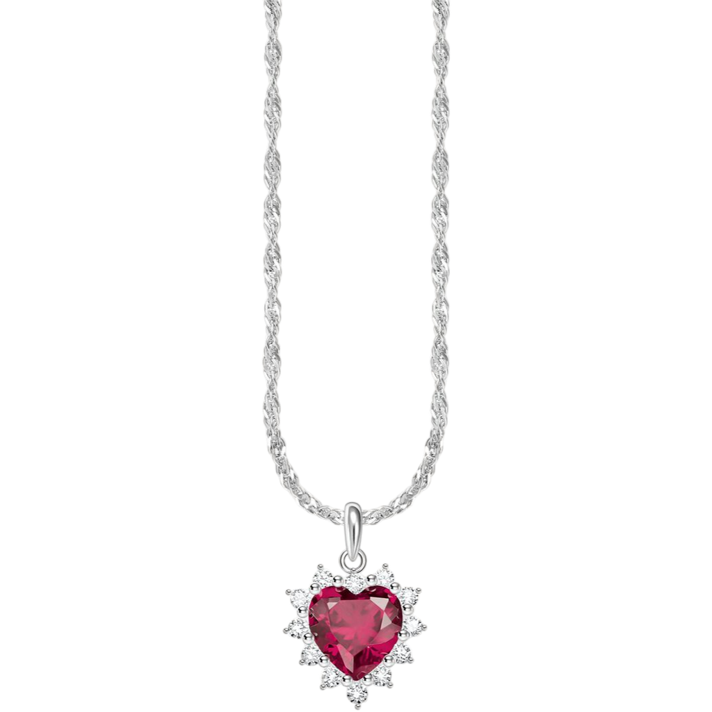 Thomas Sabo Heart Necklace Romance Silver KE2305-013-10