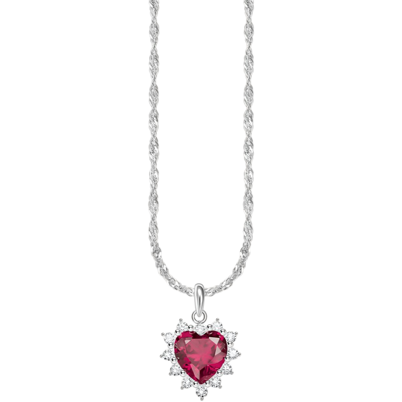 Thomas Sabo Heart Necklace Romance Silver KE2305-013-10