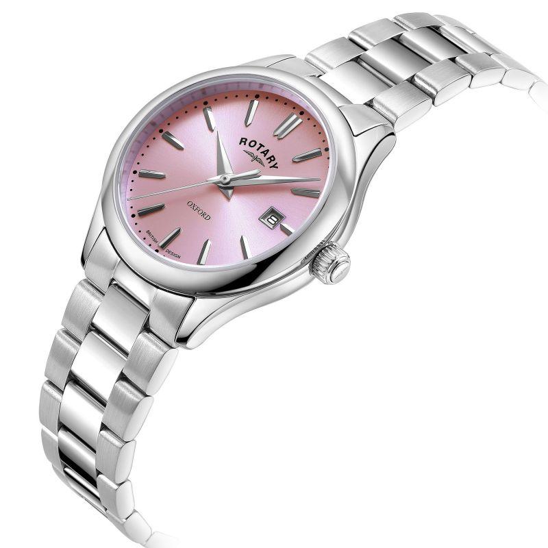 Rotary Oxford Ladies Watch Pink Dial LB05092/76 - WatchStatus Ltd