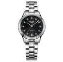 Rotary Dress Crystal Watch Ladies Black Dial LB05258/13