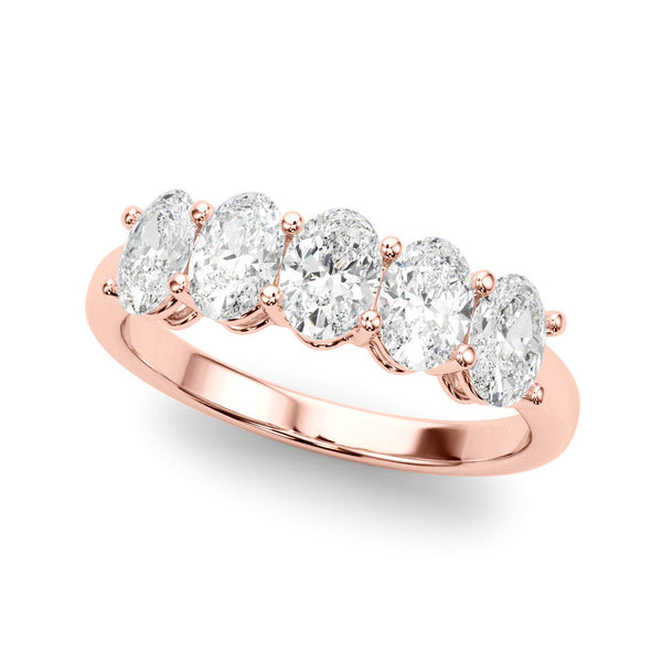Oval Five Stone Wedding Ring