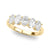 Oval Five Stone Wedding Ring