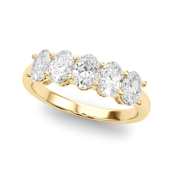Oval Five Stone Wedding Ring