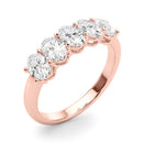 Oval Five Stone Wedding Ring