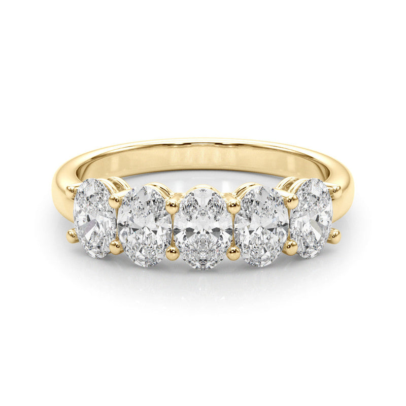 Oval Five Stone Wedding Ring