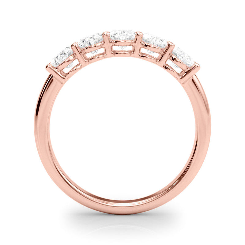 Oval Five Stone Wedding Ring