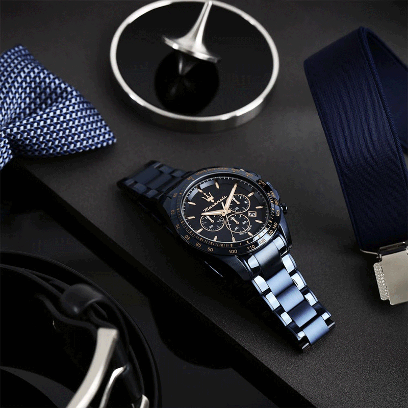 Maserati Traguardo Men's Watch Blue Chronograph R8873612054