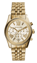 Michael Kors Lexington Ladies Gold Chronograph Watch MK5556 - WatchStatus Ltd