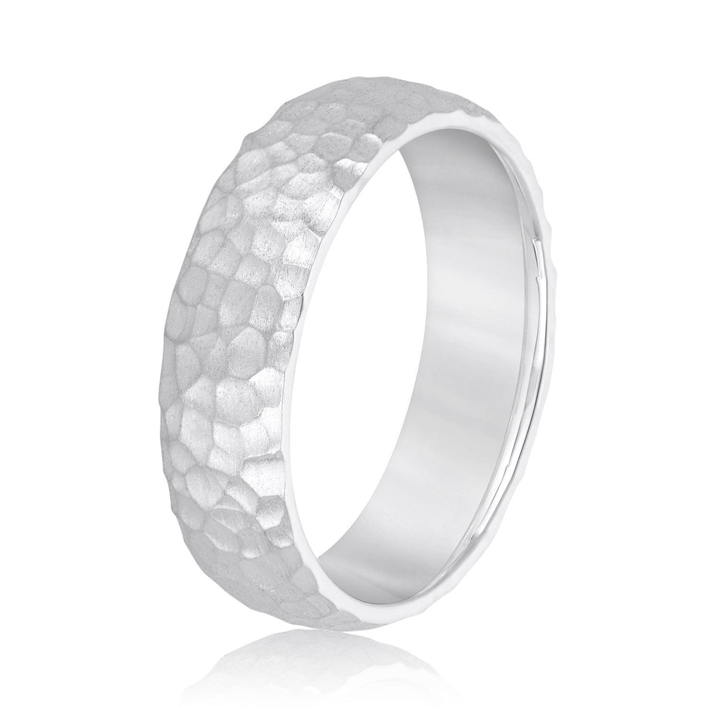 Men's Rock Finish Wedding Ring