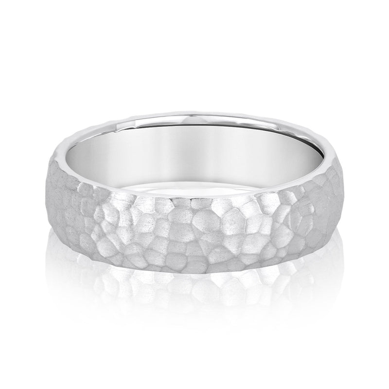 Men's Rock Finish Wedding Ring