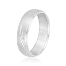 Men's Polish Claw Lined Wedding Ring