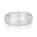 Men's Polish Claw Lined Wedding Ring