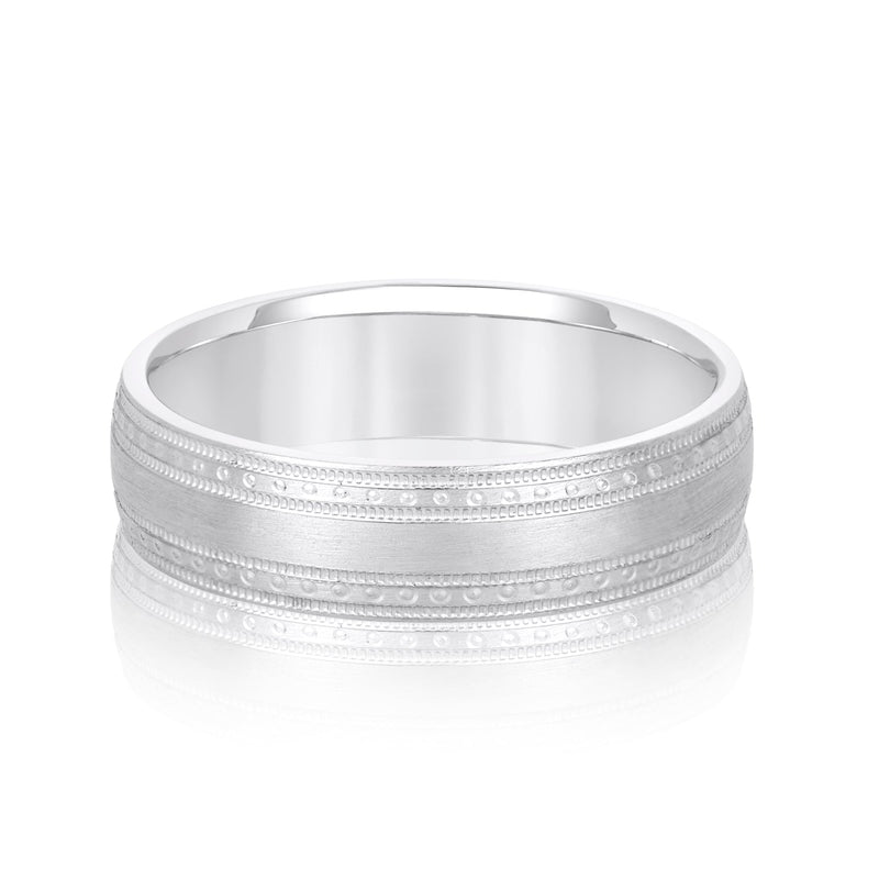 Men's Etched Wedding Ring