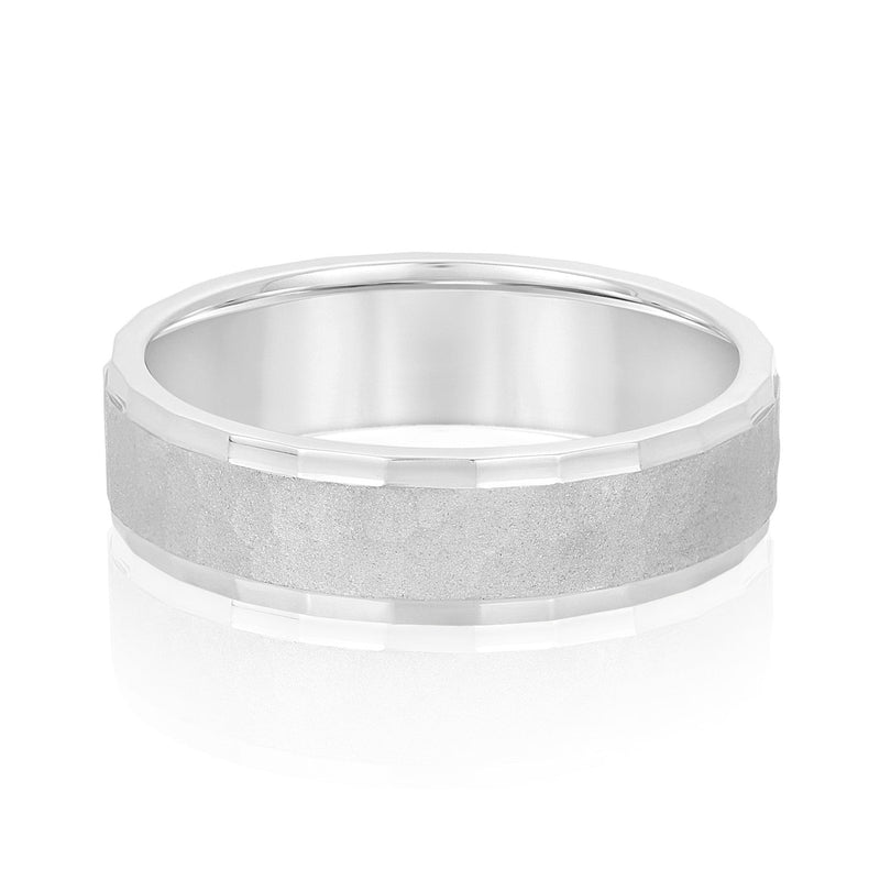 Men's Shaped Edges Wedding Ring