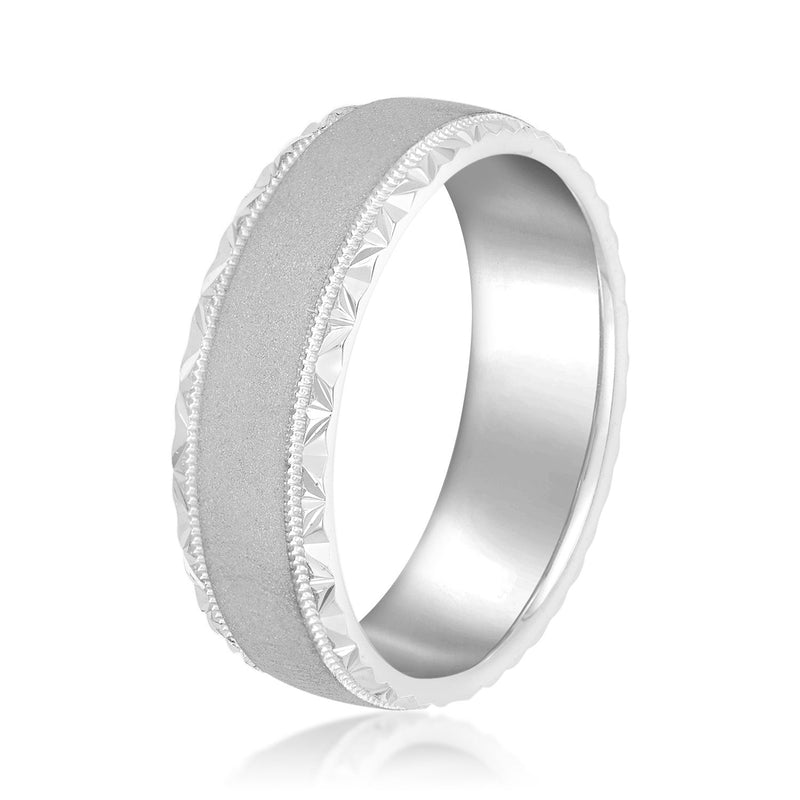 Men's Diamond Cut Wedding Ring