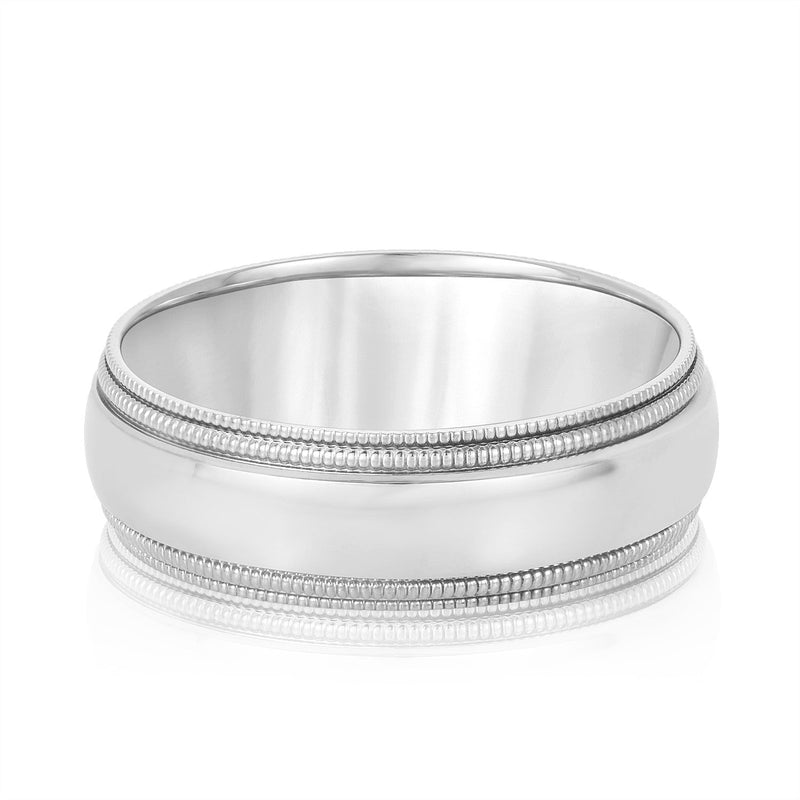 Men's Thick Coin Edge Wedding Ring