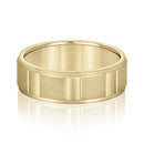 Men's Rectangular Raised Finish Wedding Ring