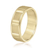Men's Rectangular Raised Finish Wedding Ring DiamondStatus