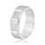 Men's Rectangular Raised Finish Wedding Ring