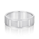 Men's Rectangular Raised Finish Wedding Ring