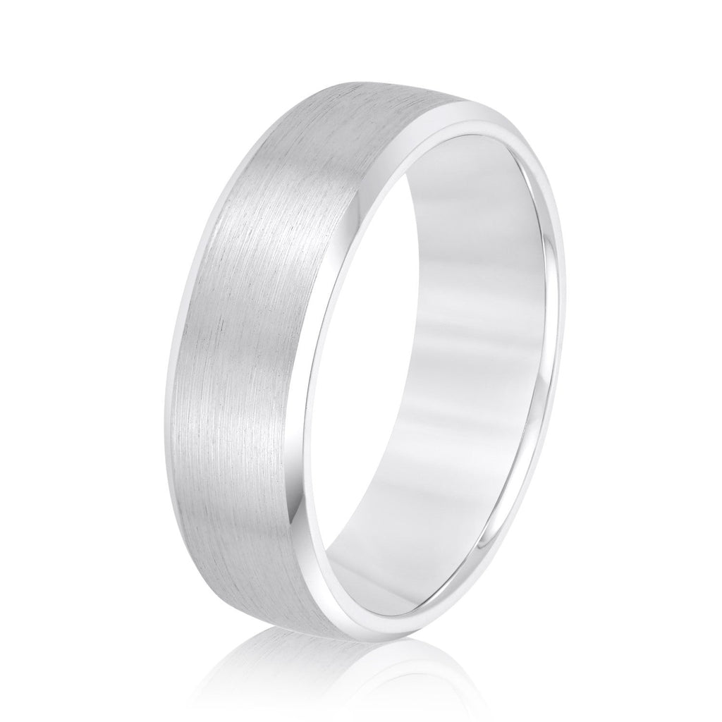 Men's Sleek Matte Finish Wedding Ring