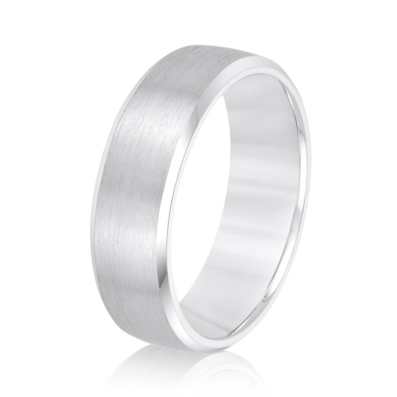 Men's Sleek Matte Finish Wedding Ring