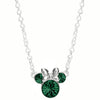 Disney Minnie Mouse May Birthstone Emerald Pendant Necklace Disney