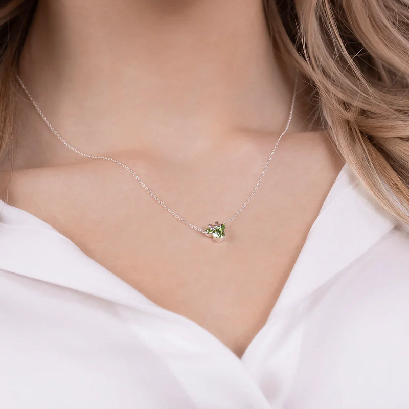 Disney Minnie Mouse May Birthstone Emerald Pendant Necklace