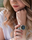 Jacques du Manoir Inspiration Ladies Watch Two Tone Black Dial NRO.19