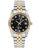 Jacques du Manoir Inspiration Ladies Watch Two Tone Black Dial NRO.19