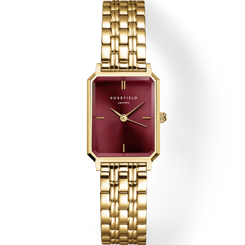 Rosefield Octagon XS Ladies Watch Red Gold OBGSG-O83
