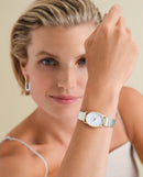 Rosefield Oval Pearl Ladies Watch Two-Tone OVWDSG-OV17 Rosefield