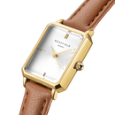 Rosefield Octagon XS Ladies Watch Leather Gold OWBLG-O85