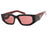 Prada PR09ZS Ladies Black with Red Lens Rectangular Sunglasses 11F08S - WatchStatus Ltd