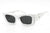Prada Ladies Sunglasses White Marble Rectangular PR13ZS-17D5S0 - WatchStatus Ltd
