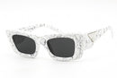 Prada Ladies Sunglasses White Marble Rectangular PR13ZS-17D5S0 - WatchStatus Ltd