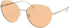 Prada Ladies Sunglasses Orange Lens Round PR65XS- ZVN09D Prada