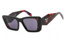 Prada PR08YS Ladies Black Havana Abstract Cat Eye Sunglasses 04V6O2 - WatchStatus Ltd