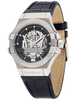 Maserati Potenza Men's Watch black Leather Skeleton Automatic R8821108001 Maserati