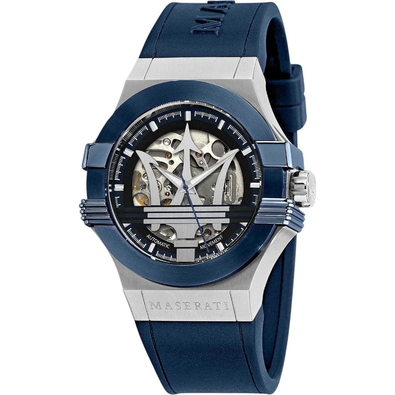 Maserati Potenza Men's Watch Blue Skeleton Automatic R8821108028