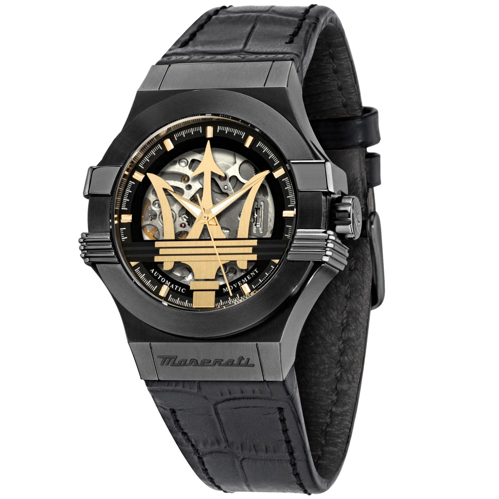 Maserati Potenza Men's Watch Black Skeleton Dial Automatic R8821108036