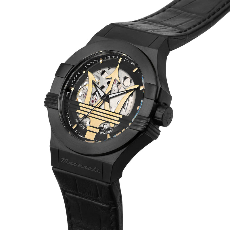 Maserati Potenza Men's Watch Black Skeleton Dial Automatic R8821108036