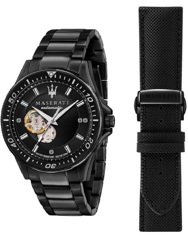 Maserati Sfida Diamonds Edition Men's Watch Black Automatic R8823140005