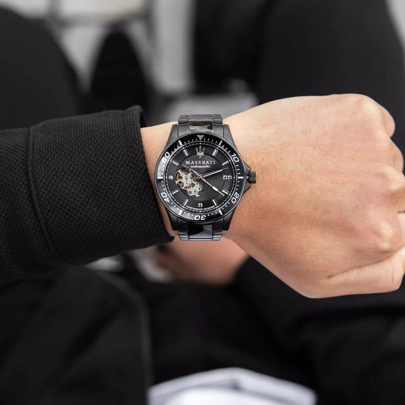 Maserati Sfida Diamonds Edition Men's Watch Black Automatic R8823140005