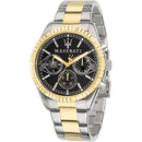 Maserati Competizione Men's Watch Two-Tone Black Dial Day/Date R8853100016 Maserati