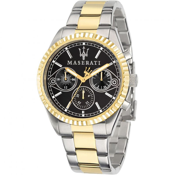 Maserati Competizione Men's Watch Two-Tone Black Dial Day/Date R8853100016