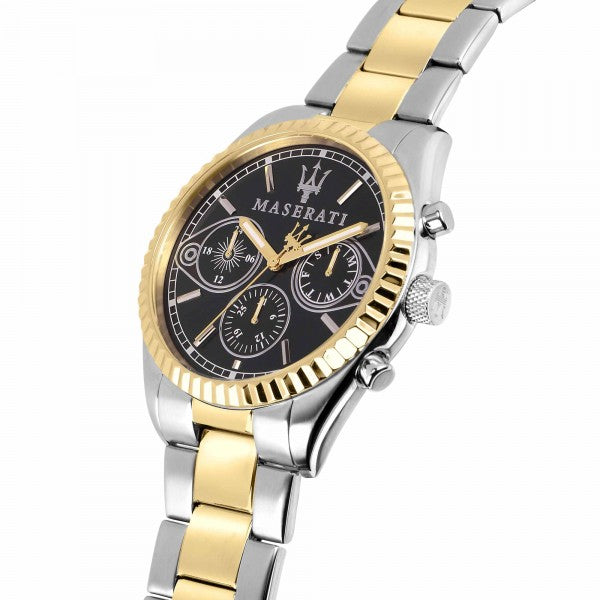 Maserati Competizione Men's Watch Two-Tone Black Dial Day/Date R8853100016